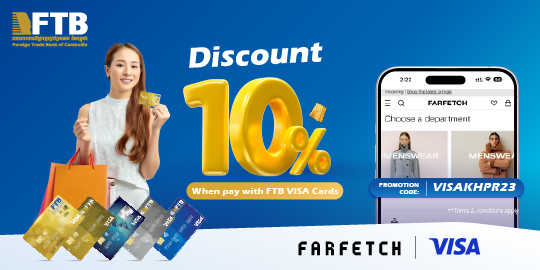 Save 10% on Farfetch.com with FTB VISA Card