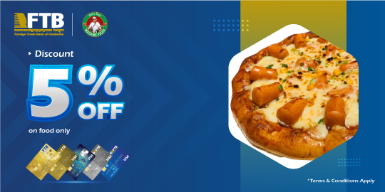 Enjoy the special offer at Madam Pizza of a 5% discount on all food menus