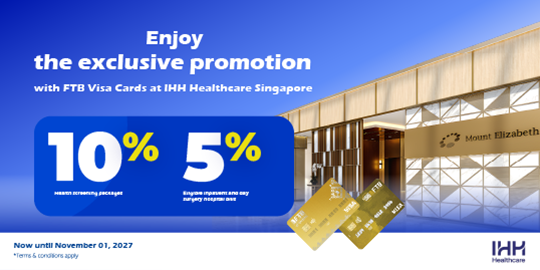 Enjoy up to10% discount at IHH Healthcare