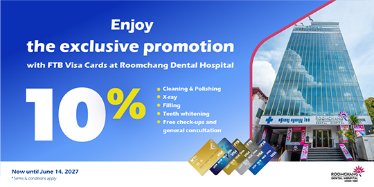 Enjoy 10% discount at Roomchang Dental Hospital